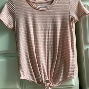 Pink striped tee